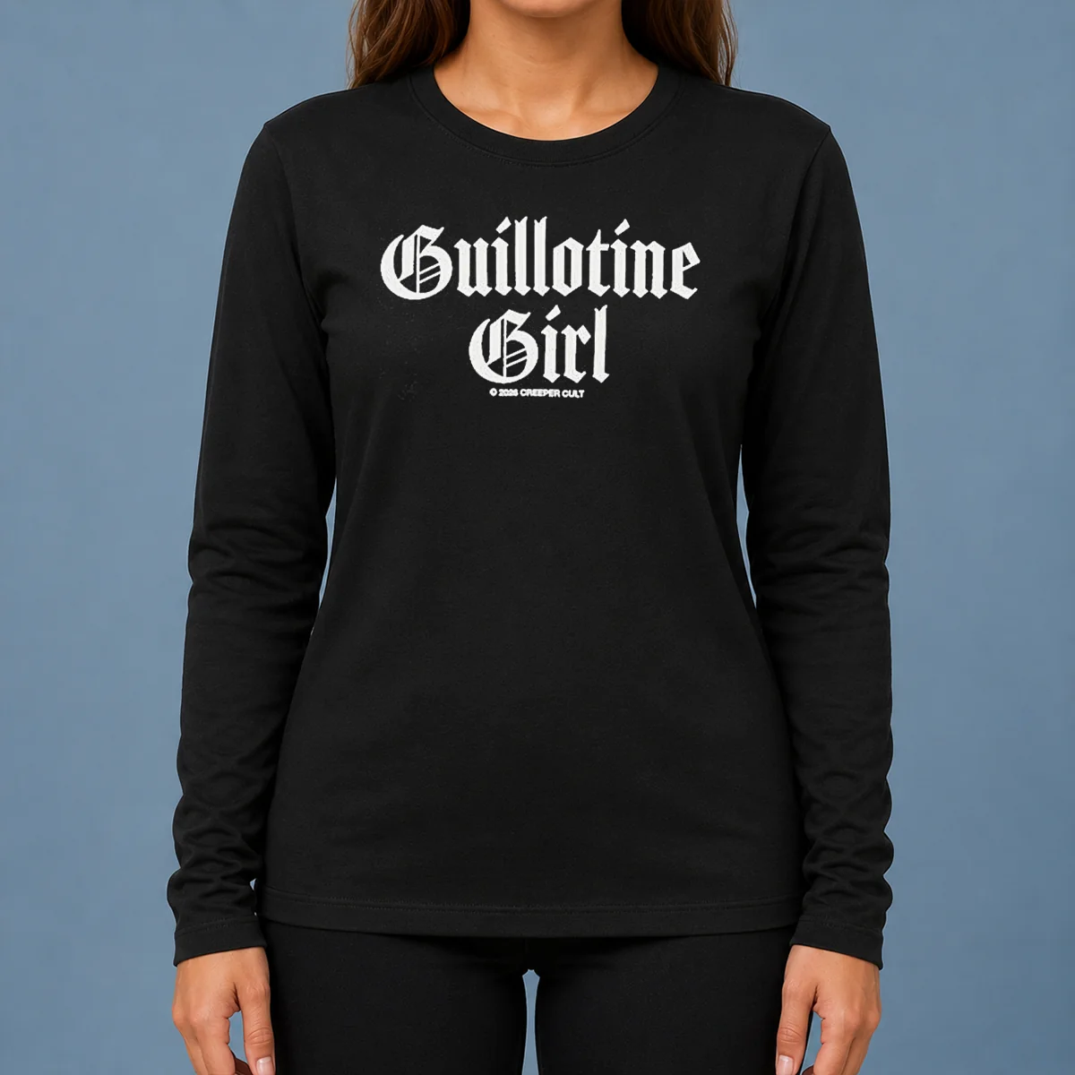 Awesome Guillotine Girl 2026 Creeper Cult Long Sleeve Shirt