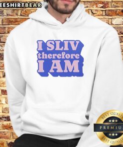 Awesome I SLIV Therefore I Am Hoodie in a vibrant color, showcasing its unique design and cozy fit.