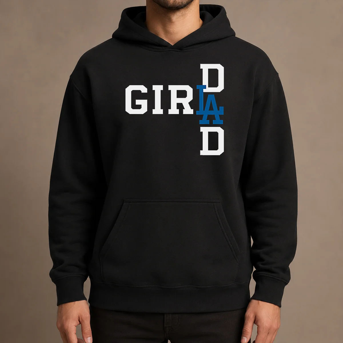 Awesome Los Angeles Dodgers LA Girl Dad Hoodie