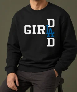 Awesome Los Angeles Dodgers LA Girl Dad Sweater