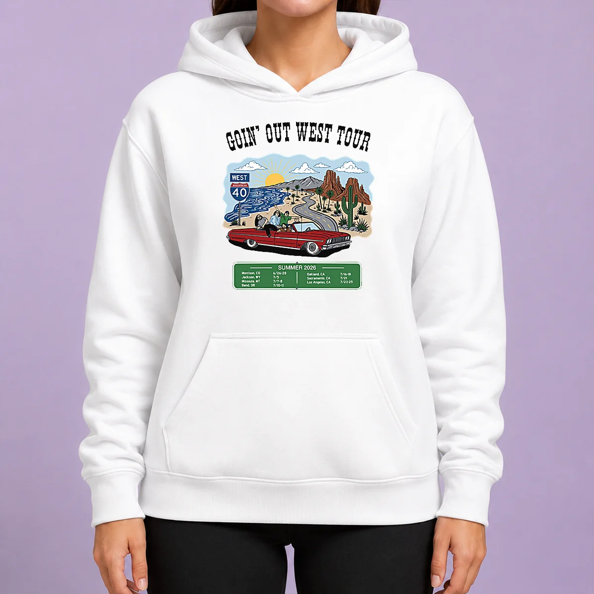 Awesome Panic Goin Out West Tour Summer 2026 Hoodie