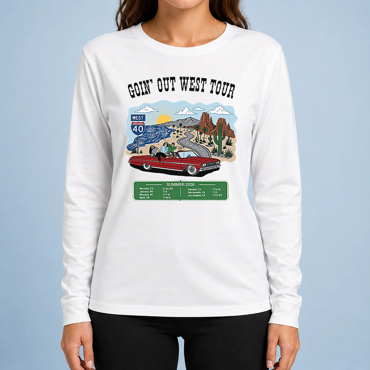 Awesome Panic Goin Out West Tour Summer 2026 Long Sleeve Shirt
