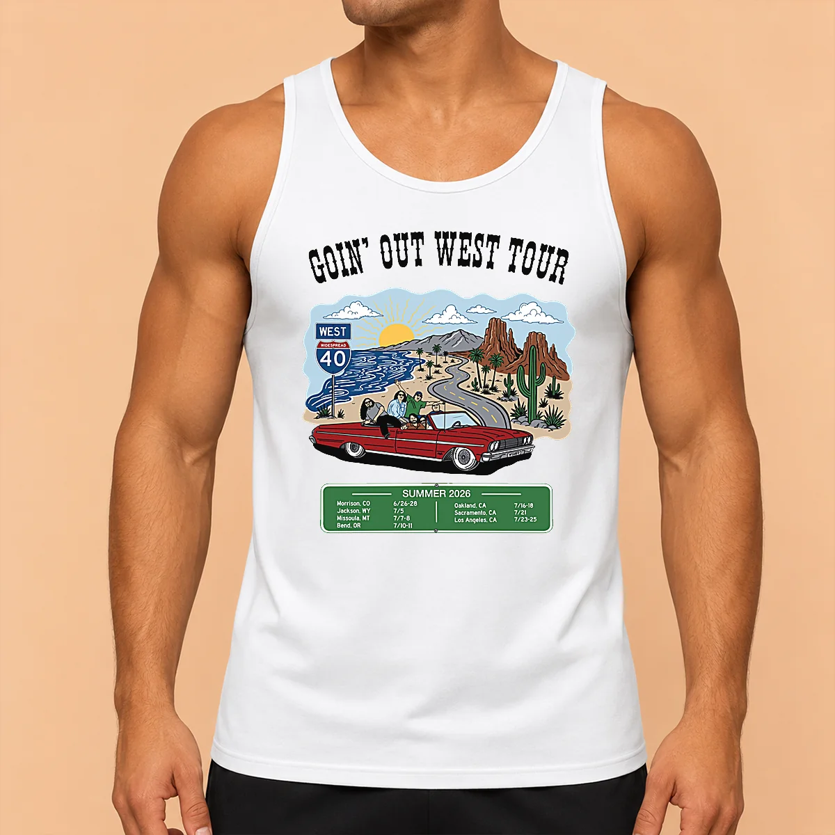 Awesome Panic Goin Out West Tour Summer 2026 Tank Top