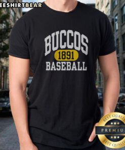 Awesome Pittsburgh Pirates Buccos 1891 Baseball Mlb Shirt displayed on a hanger