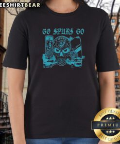 Awesome San Antonio Spurs Go Skull Ladies Shirt showcasing a trendy design for fans.