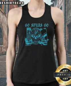 Awesome San Antonio Spurs Go Skull Tank top featuring a bold graphic design for Spurs fans.