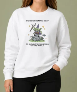 Awesome We Must Remain Silly To Survive The Horrors Of This World Cute Goblin Wizard Sweater