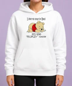 Awesome Winnie The Pooh Sleeping I Like To Stay In Bed Hoodie