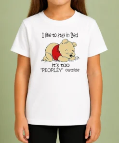 Awesome Winnie The Pooh Sleeping I Like To Stay In Bed Kids T-Shirt