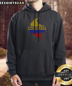 Colombia Map Flag Bold Distressed Text Fan Art Hoodie