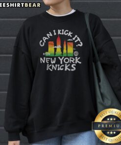 Funny A Tribe Called Quest X New York Knicks Can I Kick It Sweatshirt in navy blue featuring bold graphic print
