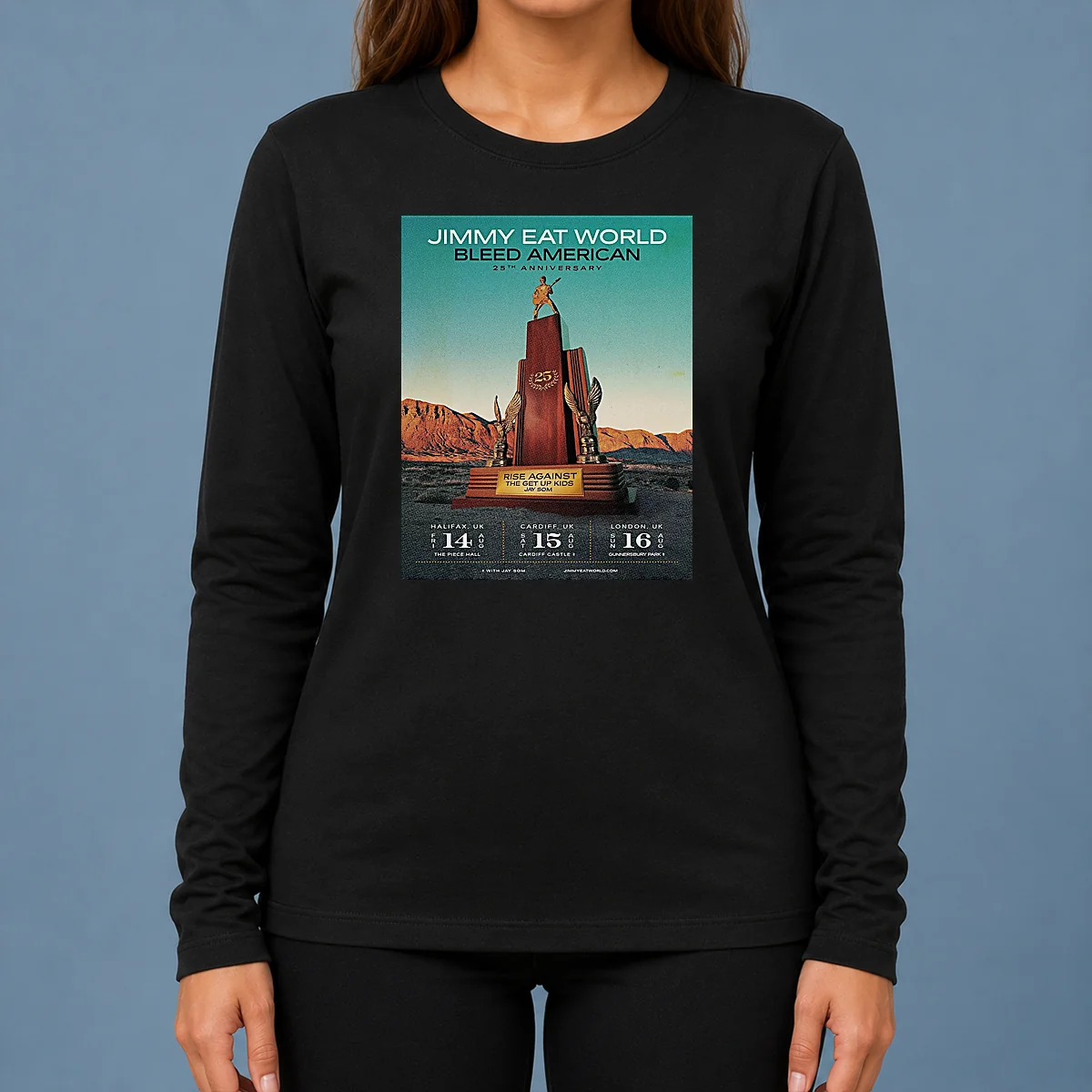 Funny Jimmy Eat World August 16 2026 London UK Long Sleeve Shirt
