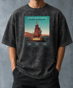 Funny Jimmy Eat World August 16 2026 London UK Washed T-Shirt