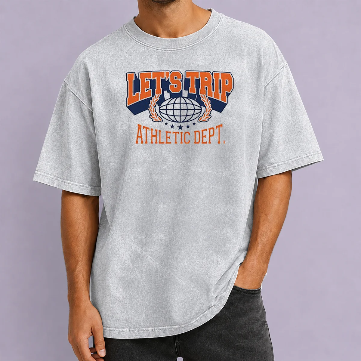 Funny Lets Trip Athletic Dept Go Sports Washed T-Shirt