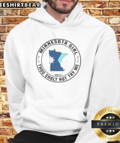 Funny Minnesota Girl Thou Shalt Not Try Me Mood 24 7 Minnesota Flag Hoodie in vibrant colors.