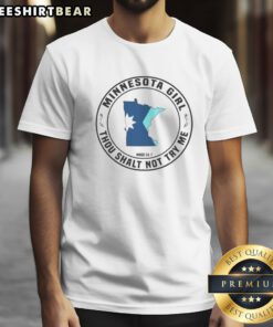Funny Minnesota Girl Thou Shalt Not Try Me Mood 24 7 Minnesota Flag Shirt showcasing vibrant colors and a unique design.