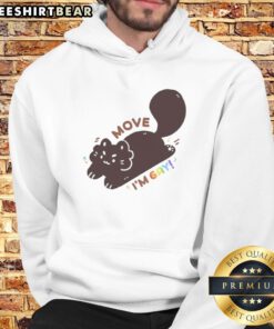 Funny Move I'M Gay Black Cat LGBTQ Pride Hoodie featuring a playful cat design and vibrant colors.