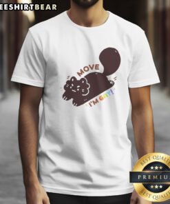 Funny Move I'M Gay Black Cat LGBTQ Pride Shirt featuring a playful black cat design.