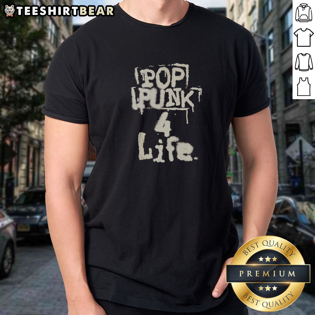 Funny Pop Punk 4 Life Shirt on Classic Shirt Funny Pop Punk 4 Life Shirt shown as a classic shirt preview