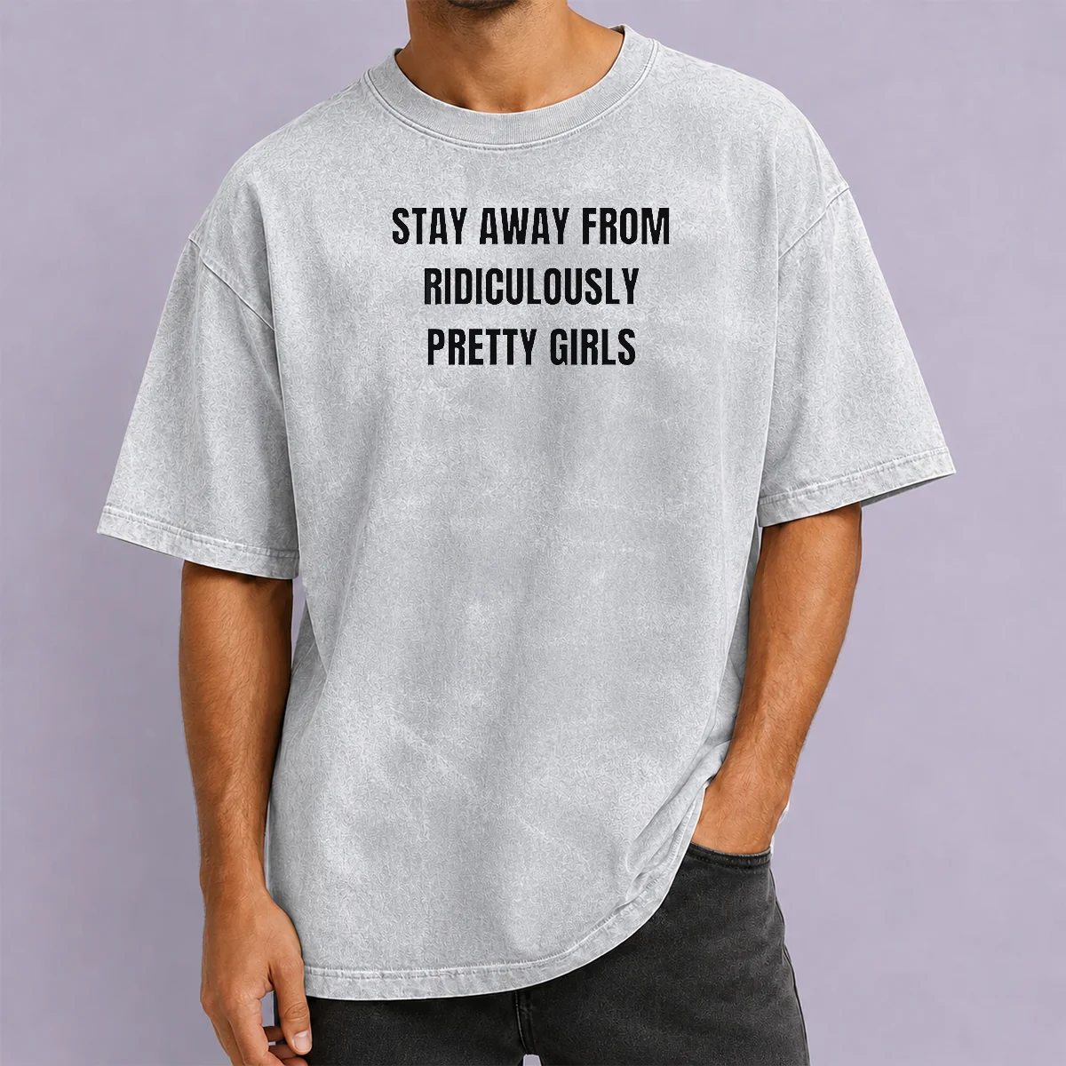 Funny Stay Away From Ridiculously Pretty Girls Washed T-Shirt