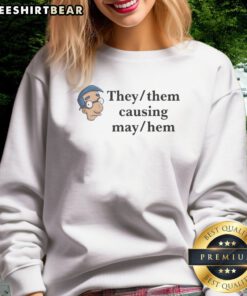 Funny They Them Causing Mayhem Milhouse Van Houten The Simpsons Meme Sweatshirt in vibrant colors