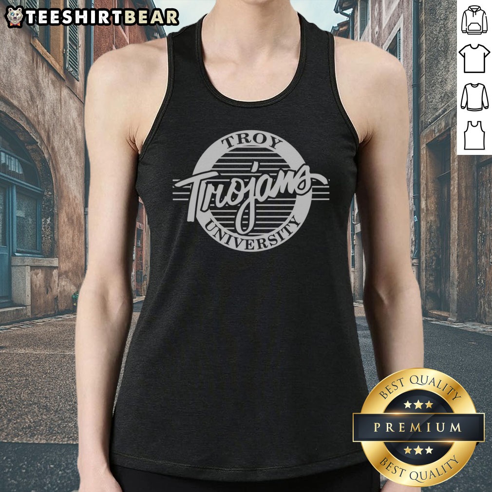 Funny Troy University Trojans Logo Sports Fan University Shirt on Tank Top Funny Troy University Trojans Logo Sports Fan University Shirt shown as a tank top preview