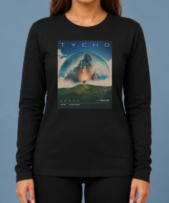 Funny Tycho June 20 2026 In Bellvue Colorado Poster long sleeve shirt in black, front view