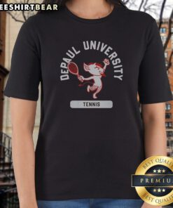 Good Blue Demons Depaul University Tennis Ncaa Depaul University Tennis Ladies Shirt featuring team colors and logo