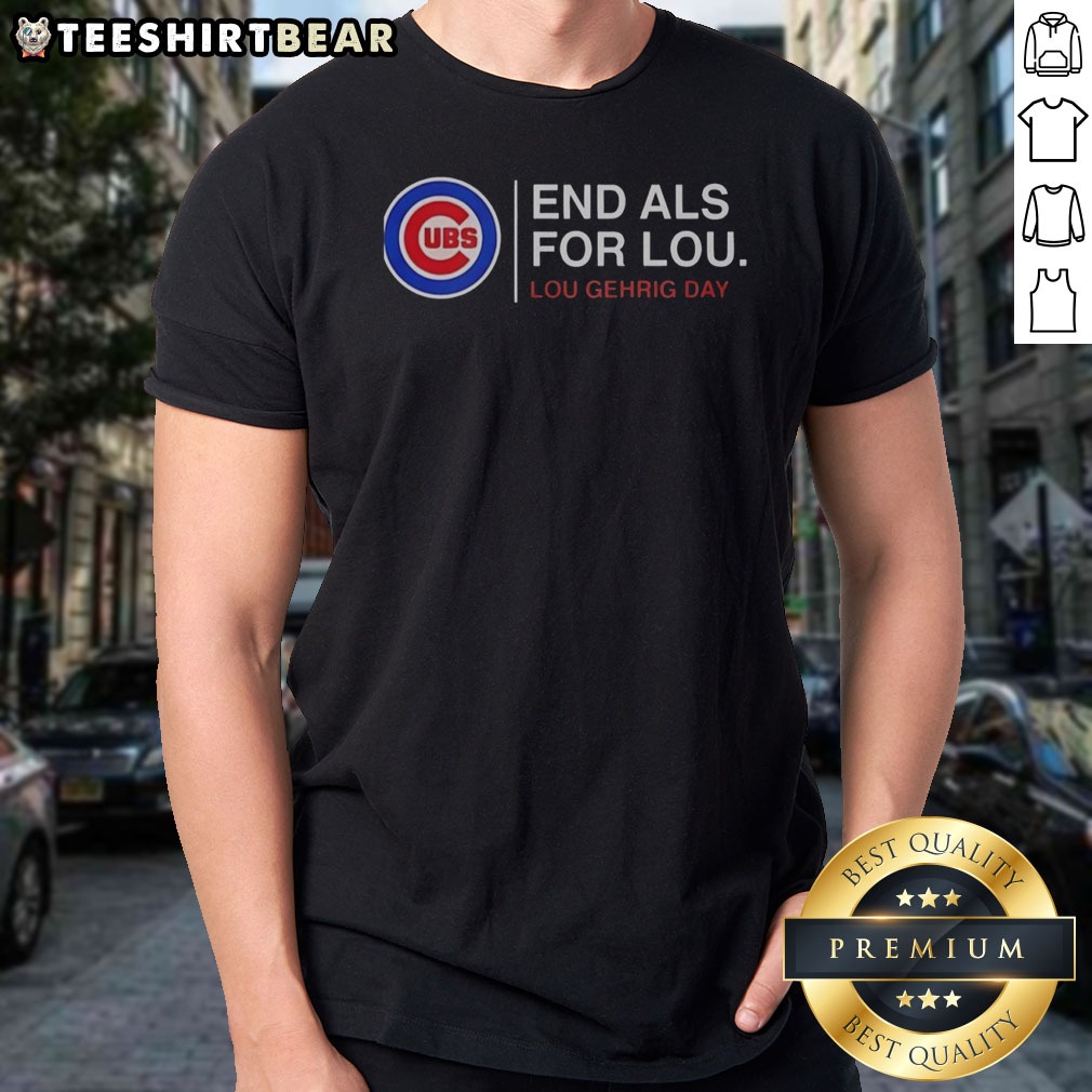 Good Chicago Cubs End ALS Lou Gehrig Day Shirt on Classic Shirt Good Chicago Cubs End ALS Lou Gehrig Day Shirt shown as a classic shirt preview