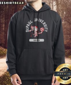 Good Dibs Depaul Blue Demons Soccer Depaul University Hoodie featuring vibrant team colors and logo.