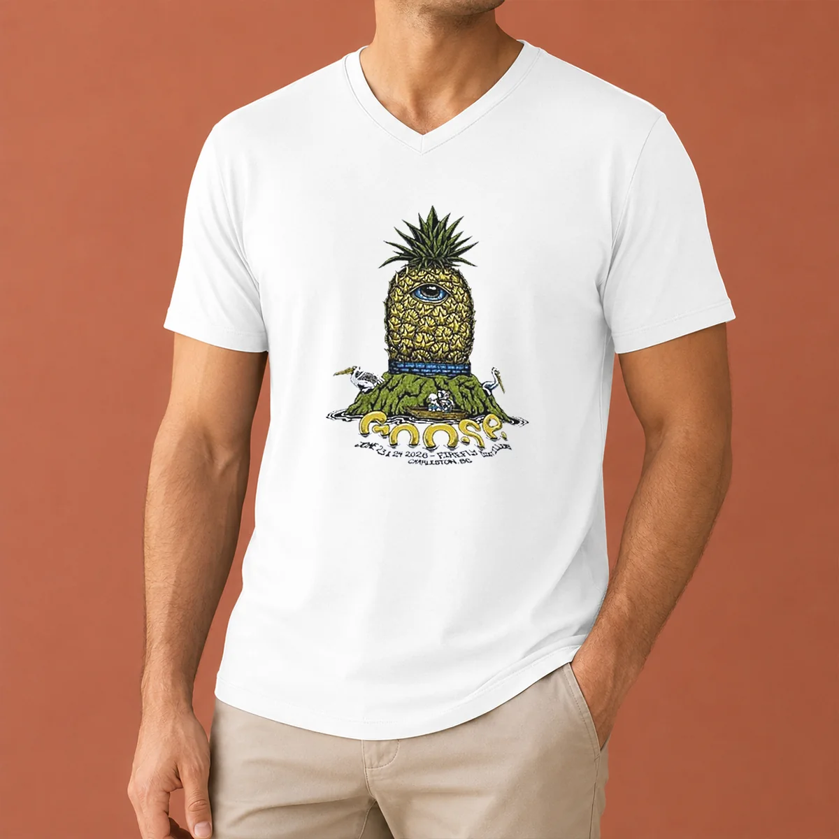 Good Goose Concert Firefly Distillery North V-Neck Shirt Good Goose Concert Firefly Distillery North V-Neck Shirt