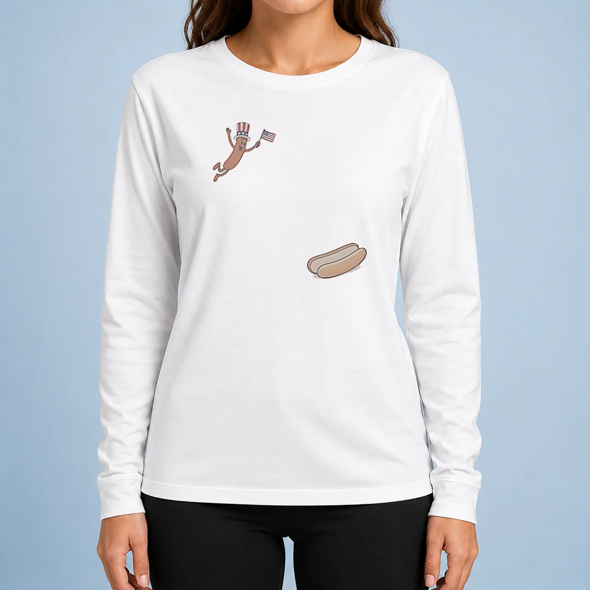 Good Hotdog Freedom Dive Meme Long Sleeve Shirt