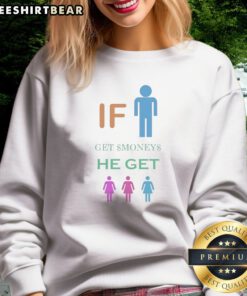 Good If Get Money He Get Sweatshirt featuring a bold graphic design for casual wear.