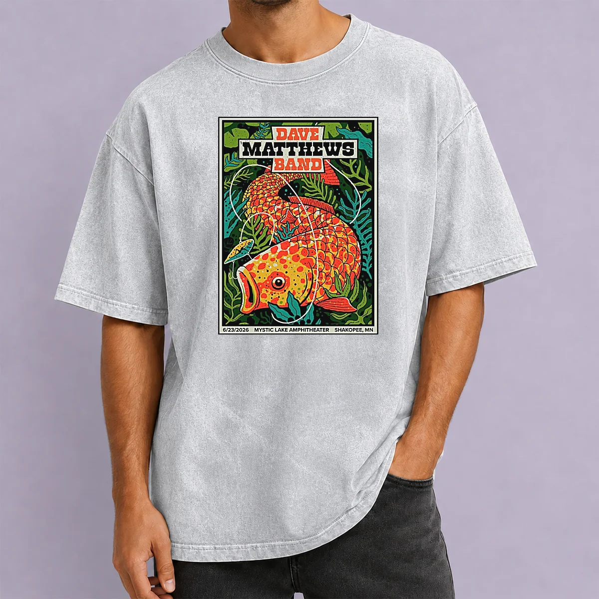 Good June 23 2026 Dave Matthews Band Event Shakopee Minnesota Washed T Shirt in soft cotton fabric