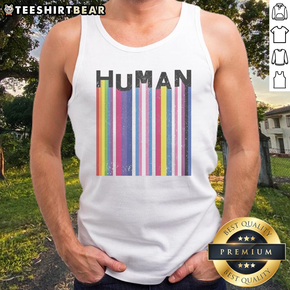 Good LGBTQ Human Pride Flags Shirt on Tank Top Good LGBTQ Human Pride Flags Shirt shown as a tank top preview