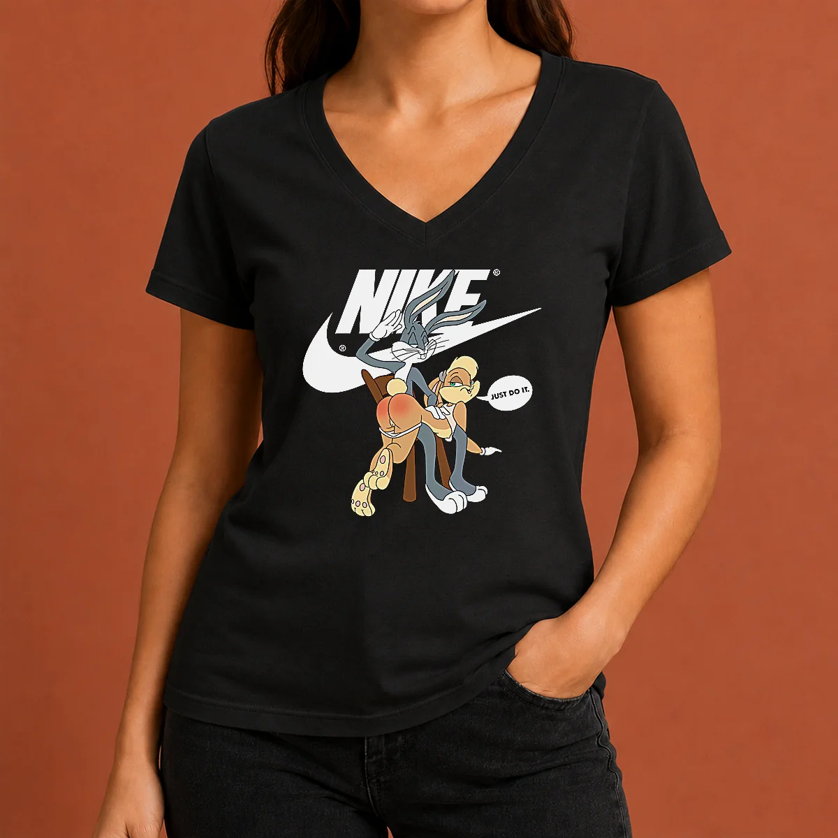 Good Nike Bugs Bunny Spanking Lola V-Neck Shirt Good Nike Bugs Bunny Spanking Lola V-Neck Shirt