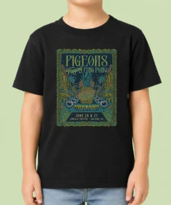 Good Pigeons Playing Ping Pong 6 26 6 27 2026 Raleigh NC Poster Kids T-Shirt
