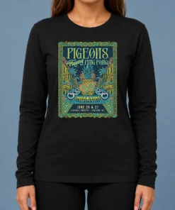 Good Pigeons Playing Ping Pong 6 26 6 27 2026 Raleigh NC Poster Long Sleeve Shirt