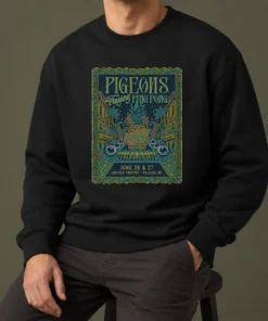 Good Pigeons Playing Ping Pong 6 26 6 27 2026 Raleigh NC Poster Sweater