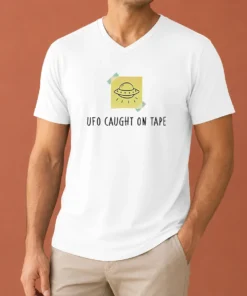Good UFO Caught On Tape Extraterrestrial Space Alien Flying Saucer V-Neck Shirt