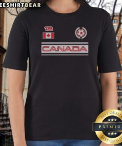 Hot Canada 12 Soccer Wreath Ladies Shirt