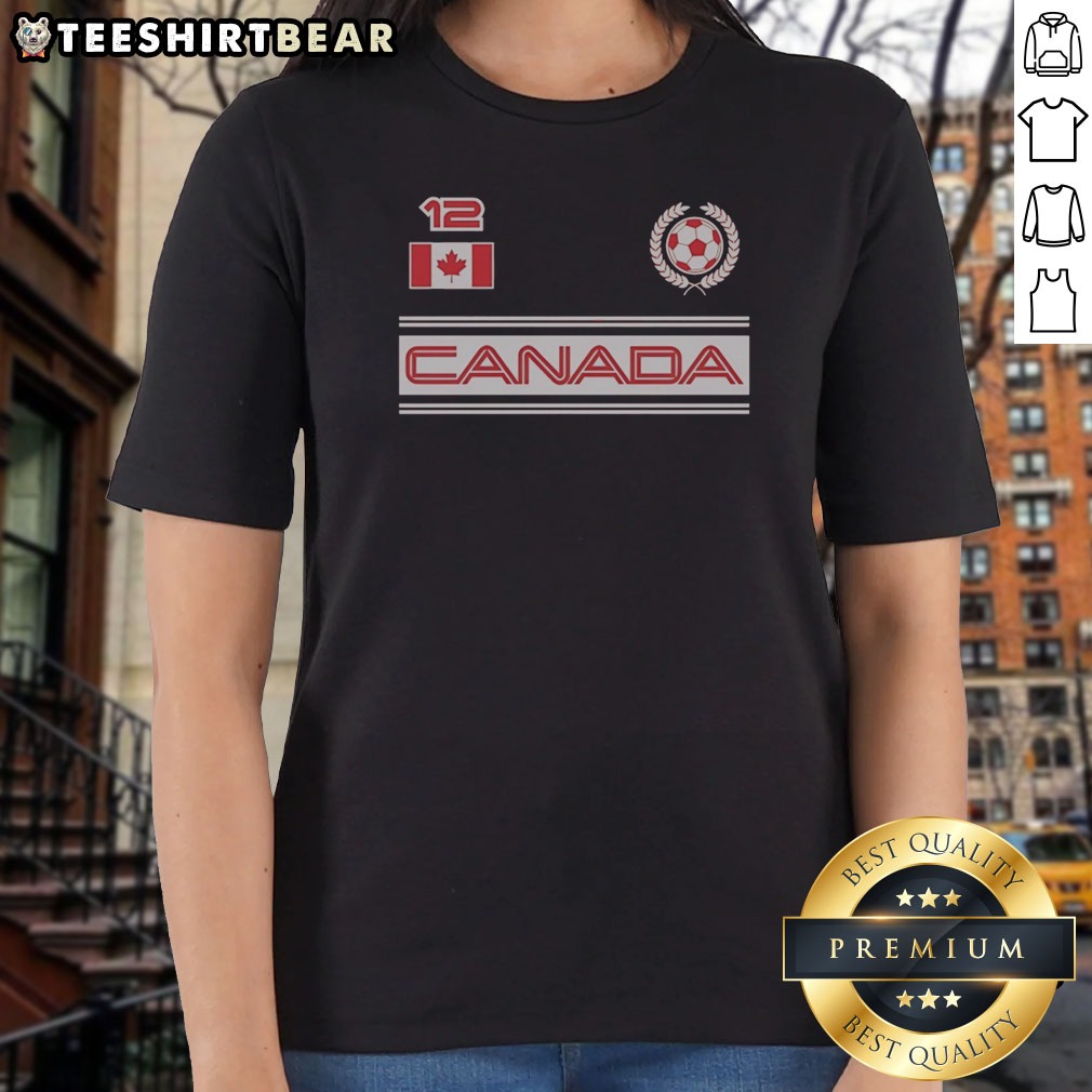 Hot Canada 12 Soccer Wreath Ladies Shirt Hot Canada 12 Soccer Wreath Ladies Shirt