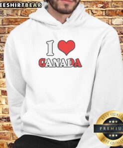 Hot I Love Canada Canadian Flag Maple Leaf National Pride My Home North America I Love Canada Hoodie featuring vibrant design