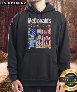 Hot Mcdonalds Mickey Mouse As Statue Of Liberty And Uncle Sam Patriotic Hoodie featuring vibrant patriotic graphic on comfortable pullover