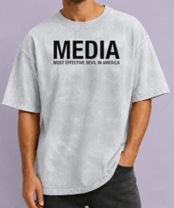 Hot Media Most Effective Devil In America Washed T Shirt in soft cotton with faded vintage look