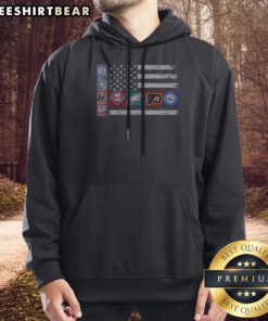 Hot Philadelphia Sport Teams Phillies Eagles Flyers 76ers USA Independence Day Flag Hoodie