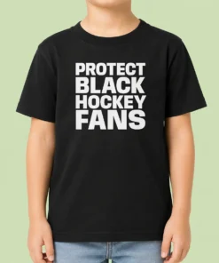 Hot Pretty Protect Black Hockey Fans Kids T-Shirt