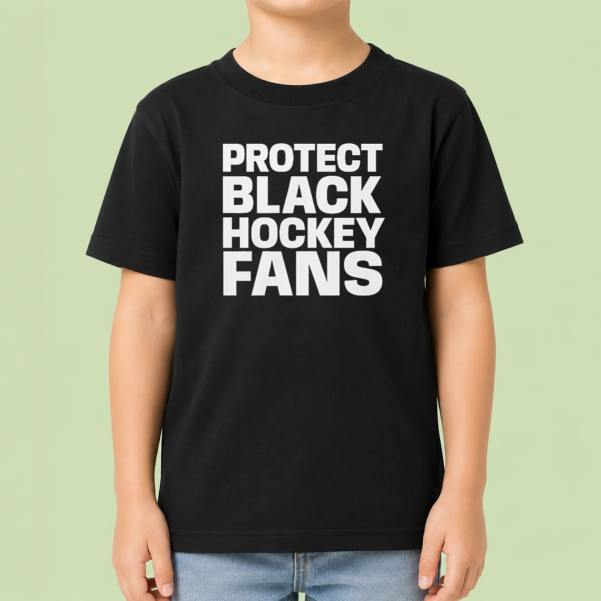 Hot Pretty Protect Black Hockey Fans Kids T-Shirt
