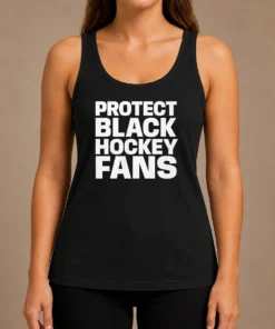 Hot Pretty Protect Black Hockey Fans Tank Top