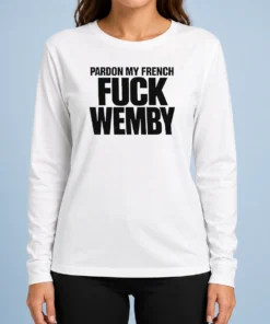 Hot Victor Wembanyama San Antonio Spurs Pardon My French Basketball Slogan Typography Long Sleeve Shirt